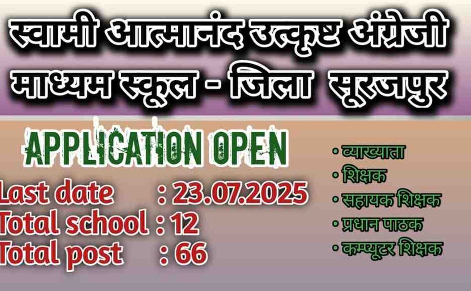 Surajpur District School Recruitment 2025