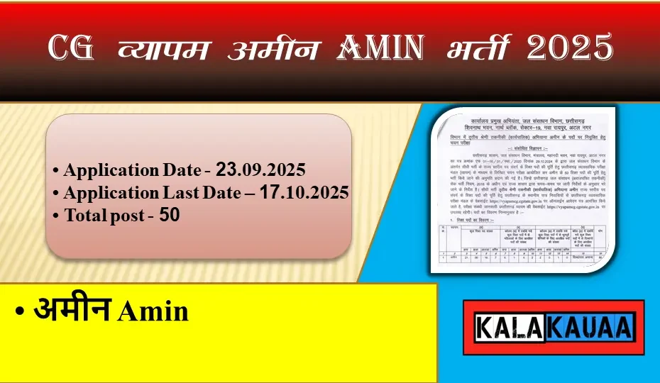 CG Vyapam Amin Bharti 2025