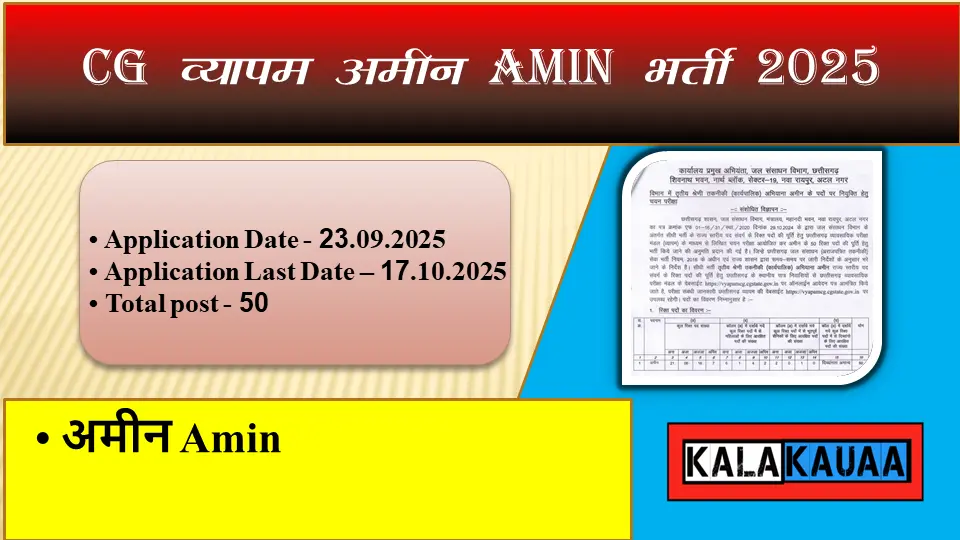 CG Vyapam Amin Bharti 2025
